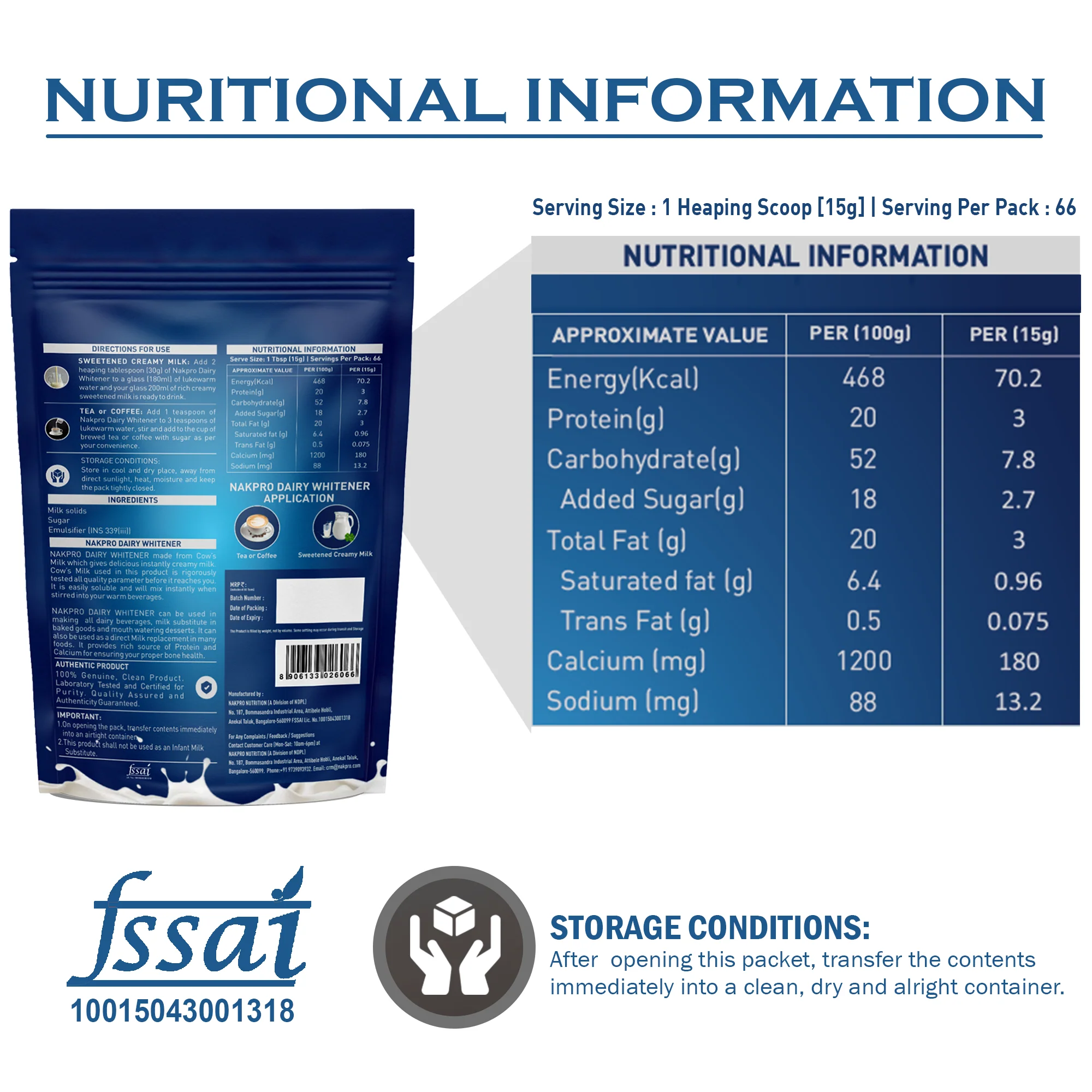 Nakpro Dairy Whitener Milk Powder - Image 3