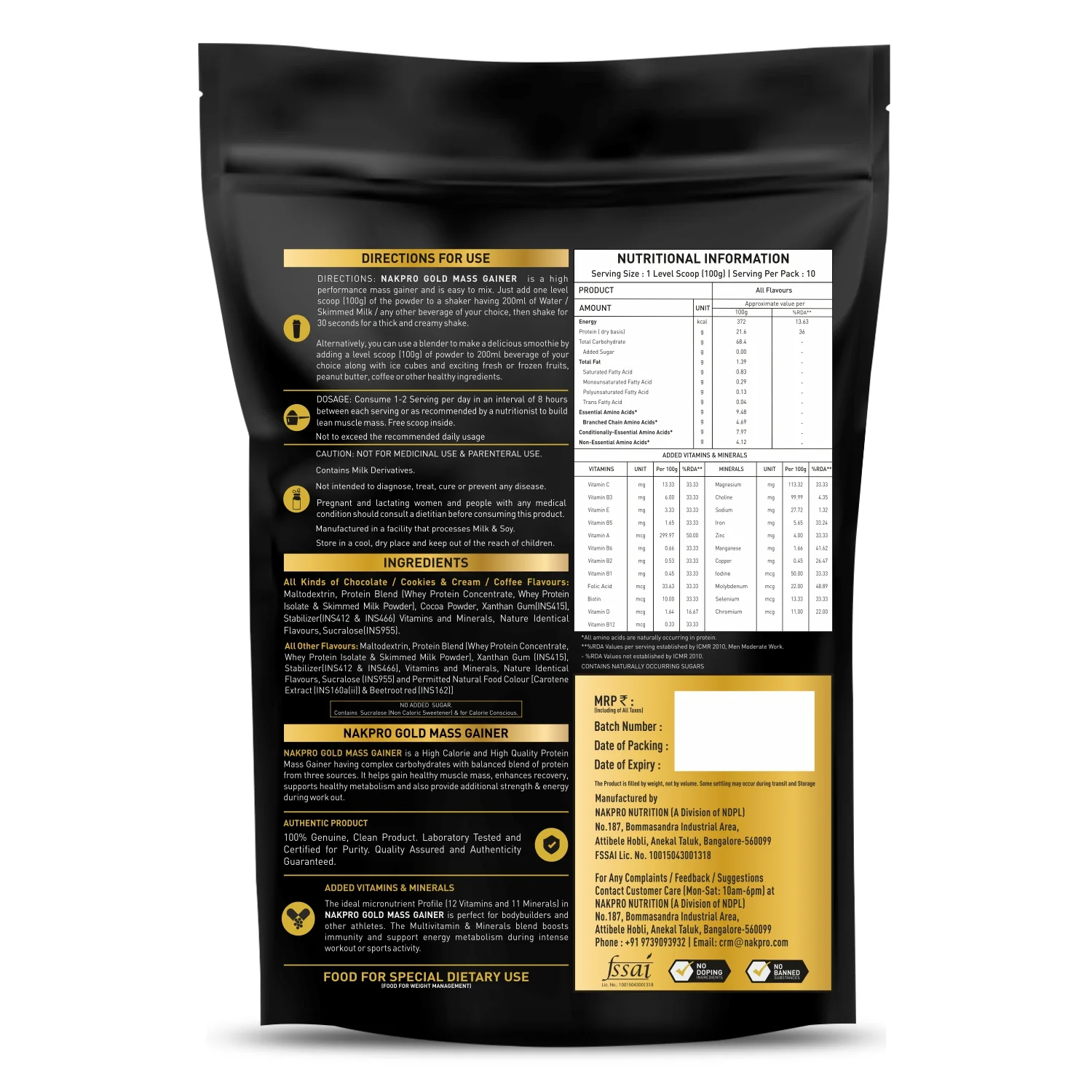 Gold Mass Gainer | High Protein Mass Gainer - Image 39