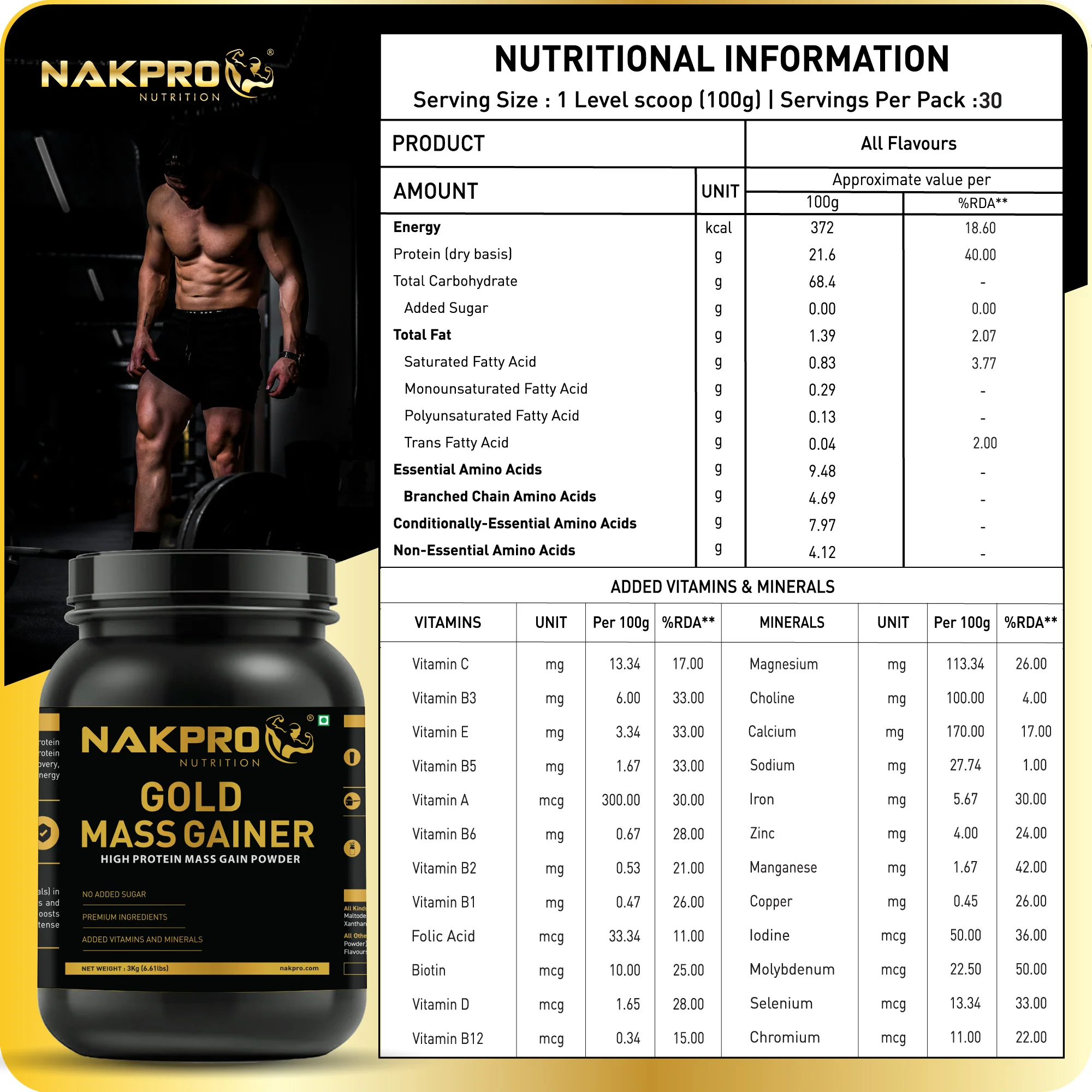 Gold Mass Gainer | High Protein Mass Gainer - Image 50