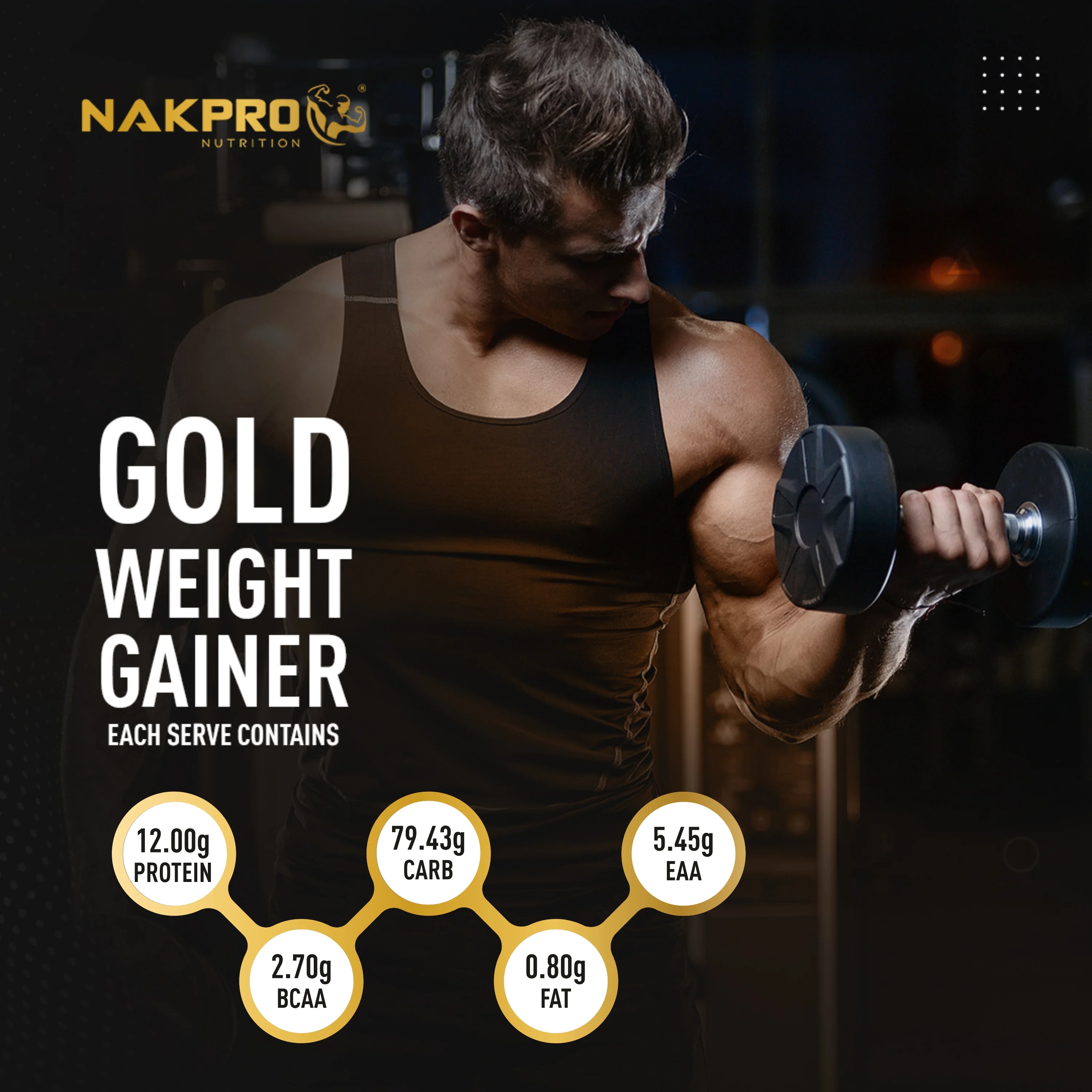Gold Weight Gainer | High Calorie Weight Gain Powder - Image 63