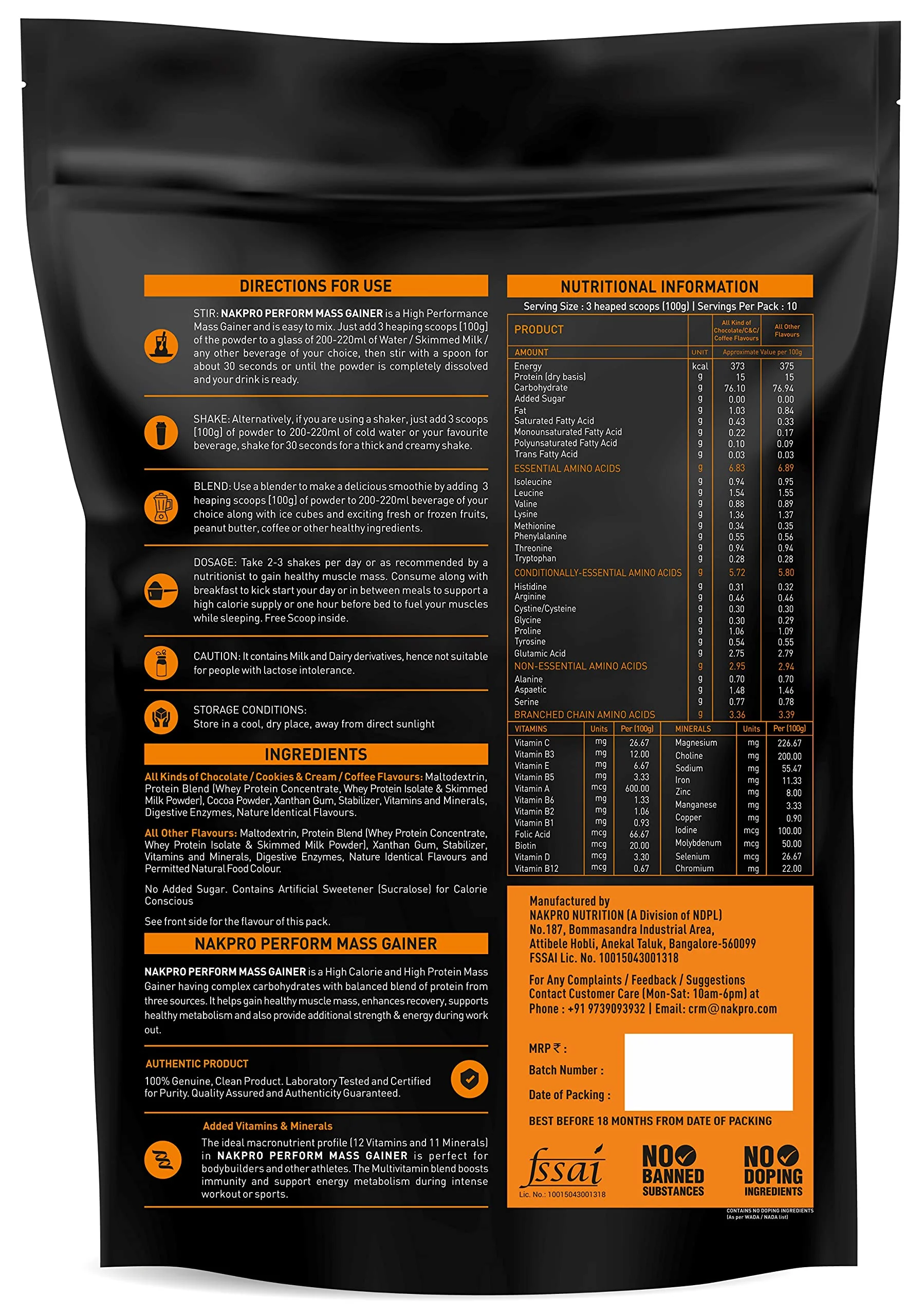 Perform Mass Gainer | High Protein Mass Gainer - Image 4